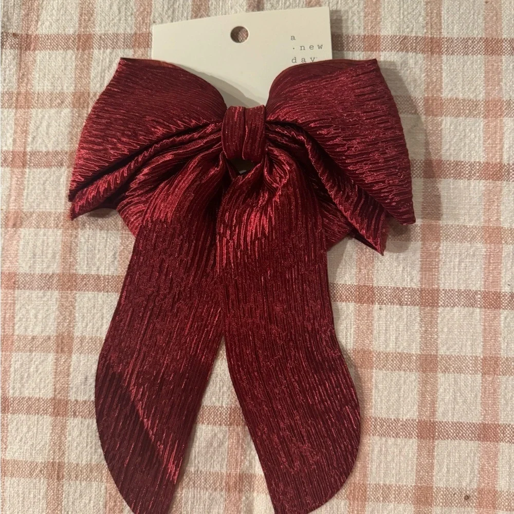 A New Day Burgundy Hair Bow